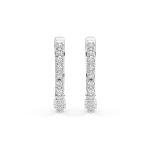 0,18 Karat Diamant Creolen, Weißgold 585 / 14 Karat