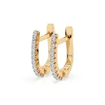 0,18 Karat Diamant Creolen, Gelbgold 585 / 14 Karat