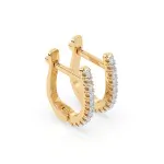 0,18 Karat Diamant Creolen, Gelbgold 585 / 14 Karat