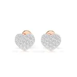 0,18 Karat Diamant Ohrstecker mit 36 echten Diamanten, Rotgold 585 / 14K