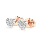 0,18 Karat Diamant Ohrstecker mit 36 echten Diamanten, Rotgold 585 / 14K