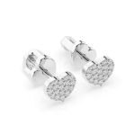 0,18 Karat Diamantohrstecker mit 36 echten Diamanten, Weißgold 585 / 14K