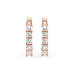 0,6 Karat Diamant Creolen, Rotgold 585 / 14 Karat