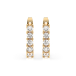 0,6 Karat Diamant Creolen, Gelbgold 585 / 14 Karat, Gewicht ca. 2.2 g.