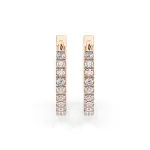 0,22 Karat Diamant Creolen, Rotgold 585 / 14 Karat
