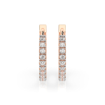 0,22 Karat Diamant Creolen, Rotgold 585 / 14 Karat, Gewicht ca. 2 g.