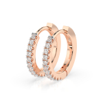 0,22 Karat Diamant Creolen, Rotgold 585 / 14 Karat, Gewicht ca. 2 g.