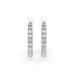 0,22 Karat Diamant Creolen, Weißgold 585 / 14 Karat