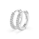 0,22 Karat Diamant Creolen, Weißgold 585 / 14 Karat