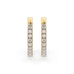 0,22 Karat Diamant Creolen, Gelbgold 585 / 14 Karat