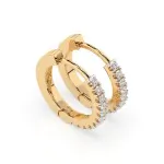 0,22 Karat Diamant Creolen, Gelbgold 585 / 14 Karat