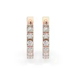 0,42 Karat Diamant Creolen, Rotgold 585 / 14 Karat