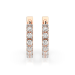 0,42 Karat Diamant Creolen, Rotgold 585 / 14 Karat, Gewicht ca. 2.1 g.