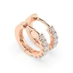 0,42 Karat Diamant Creolen, Rotgold 585 / 14 Karat