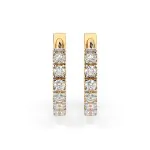 0,42 Karat Diamant Creolen, Gelbgold 585 / 14 Karat
