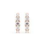 0,85 Karat Diamant Creolen, Rotgold 585 / 14 Karat, Gewicht ca. 2.1 g.
