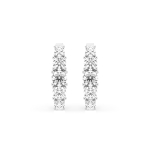 0,85 Karat Diamant Creolen, Weißgold 585 / 14 Karat