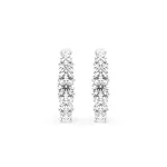 0,85 Karat Diamant Creolen, Weißgold 585 / 14 Karat