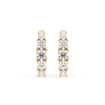 0,85 Karat Diamant Creolen, Gelbgold 585 / 14 Karat, Gewicht ca. 2.1 g.