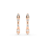 0,2 Karat Diamant Creolen, Rotgold 585 / 14 Karat