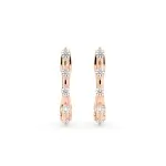 0,2 Karat Diamant Creolen, Rotgold 585 / 14 Karat