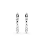 0,2 Karat Diamant Creolen, Weißgold 585 / 14 Karat