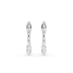 0,2 Karat Diamant Creolen, Weißgold 585 / 14 Karat, Gewicht ca. 1.6 g.