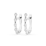 0,2 Karat Diamant Creolen, Weißgold 585 / 14 Karat