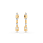 0,2 Karat Diamant Creolen, Gelbgold 585 / 14 Karat