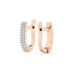 0,22 Karat Diamant Creolen, Rotgold 585 / 14 Karat