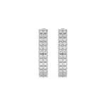 0,22 Karat Diamant Creolen, Weißgold 585 / 14 Karat