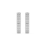 0,22 Karat Diamant Creolen, Weißgold 585 / 14 Karat, Gewicht ca. 2.5 g.