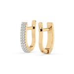 0,22 Karat Diamant Creolen, Gelbgold 585 / 14 Karat