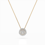 Diamantanhänger in 0,11 Karat, Gelbgold 585 / 14 Karat, mit einer 585ger Goldkette in 40 cm lang, Gewicht ca. 1,3 g.