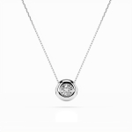 Diamantanhänger in 0,15 Karat, Weißgold 585 / 14 Karat, mit einer 585ger Goldkette in 40 cm lang, Gewicht ca. 2,2 g.