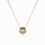 Diamantanhänger in 0,15 Karat, Gelbgold 585 / 14 Karat, mit einer 585ger Goldkette, Gewicht ca. 2,2 g.