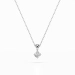 Diamantanhänger in 0,08 Karat, Weißgold 585 / 14 Karat, mit einer 585ger Goldkette, Gewicht ca. 1,5 g.