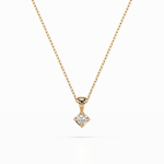 Diamantanhänger in 0,08 Karat, Gelbgold 585 / 14 Karat, mit einer 585ger Goldkette, Gewicht ca. 1,5 g.