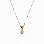 Diamantanhänger in 0,08 Karat, Gelbgold 585 / 14 Karat, mit einer 585ger Goldkette, Gewicht ca. 1,5 g.
