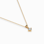 Diamantanhänger in 0,08 Karat, Gelbgold 585 / 14 Karat, mit einer 585ger Goldkette, Gewicht ca. 1,5 g.