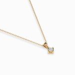 Diamantanhänger in 0,08 Karat, Gelbgold 585 / 14 Karat, mit einer 585ger Goldkette, Gewicht ca. 1,5 g.
