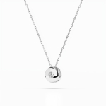 Diamantanhänger in 0,04 Karat, Weißgold 585 / 14 Karat, mit einer 585ger Goldkette, Gewicht ca. 1,8 g.