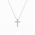 Diamantanhänger in 0,09 Karat, Weißgold 585 / 14 Karat, mit einer 585ger Goldkette, Gewicht ca. 1,4 g.