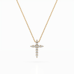 Diamantanhänger in 0,09 Karat, Gelbgold 585 / 14 Karat, mit einer 585ger Goldkette in 40 cm lang, Gewicht ca. 1,4 g.