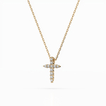 Diamantanhänger in 0,09 Karat, Gelbgold 585 / 14 Karat, mit einer 585ger Goldkette, Gewicht ca. 1,4 g.