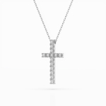 Diamantanhänger in 0,2 Karat, Weißgold 585 / 14 Karat, mit einer 585ger Goldkette in 40 cm lang, Gewicht ca. 2,3 g.