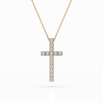 Diamantanhänger in 0,2 Karat, Gelbgold 585 / 14 Karat, mit einer 585ger Goldkette in 40 cm lang, Gewicht ca. 2,3 g.