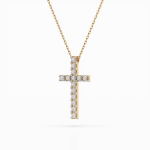 Diamantanhänger in 0,2 Karat, Gelbgold 585 / 14 Karat, mit einer 585ger Goldkette in 42 cm lang, Gewicht ca. 2,3 g.