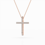 Diamantanhänger in 0,14 Karat, Rotgold 585 / 14 Karat, mit einer 585ger Goldkette in 40 cm lang, Gewicht ca. 2,2 g.