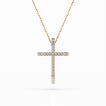 Diamantanhänger in 0,14 Karat, Gelbgold 585 / 14 Karat, mit einer 585ger Goldkette in 40 cm lang, Gewicht ca. 2,2 g.